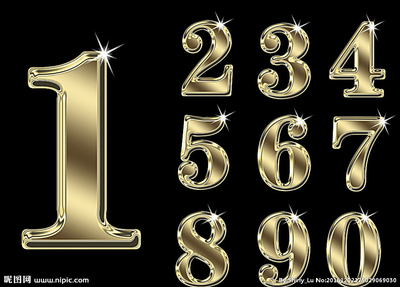 金色数字设计图 广告与海报设计中的视觉焦点与图库应用